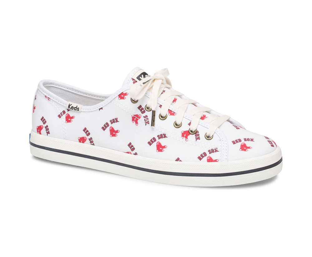 Womens Keds Sneakers - Kickstart MLB® - White/Red - 9523-IWQZM